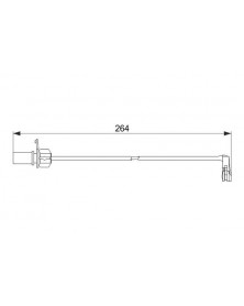 Contact d'avertissement, usure des plaquettes de f BOSCH Ref : 1 987 474 517 | Mongrossisteauto.com