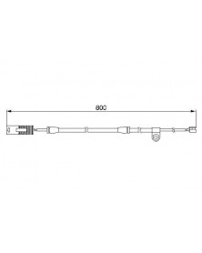 Contact d'avertissement, usure des plaquettes de f BOSCH Ref : 1 987 474 945 | Mongrossisteauto.com