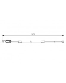 Contact d'avertissement, usure des plaquettes de f BOSCH Ref : 1 987 474 954 | Mongrossisteauto.com