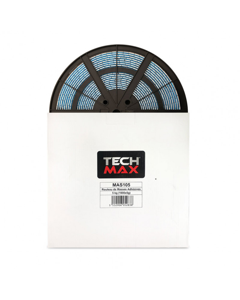 Masses d’équilibrage, adhésives jantes, x1000, 5g - Techmax| Mongrossisteauto.com