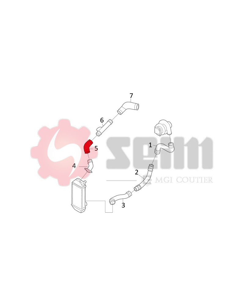 Gaine de suralimentation SEIM Ref : 981600 | Mongrossisteauto.com