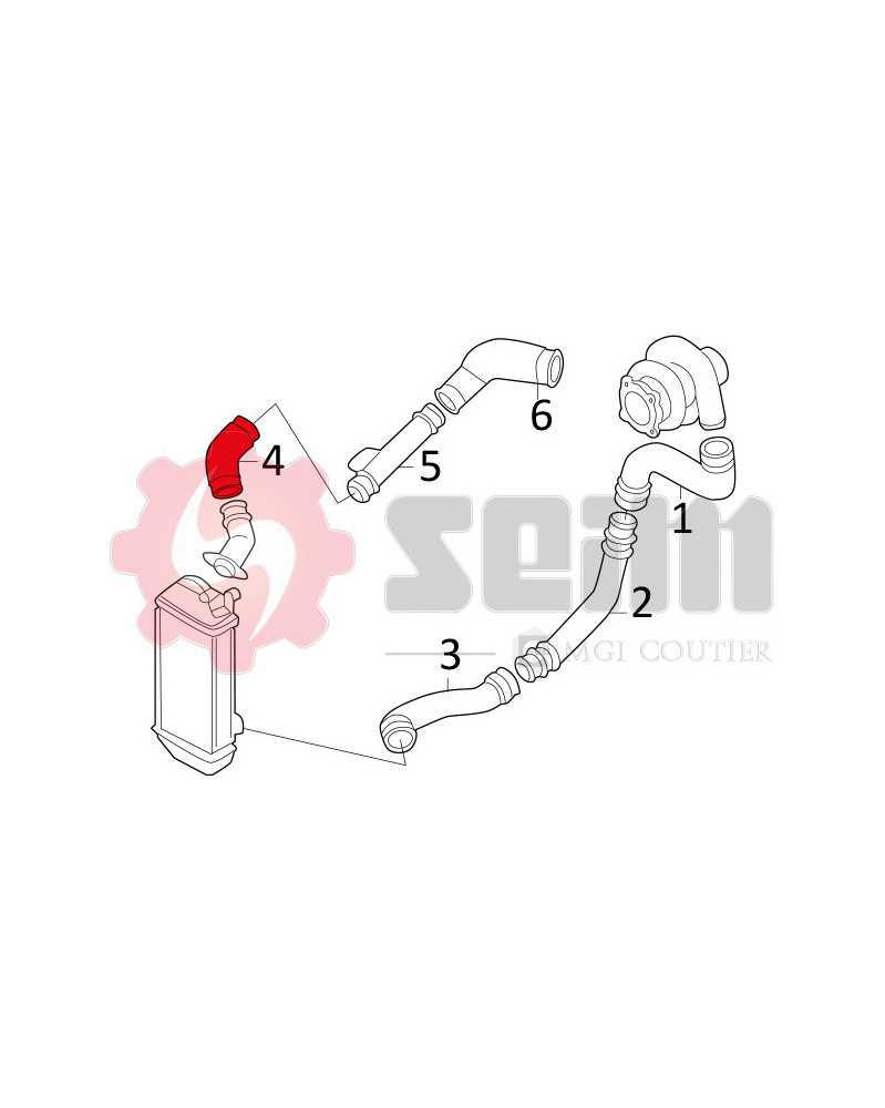 Gaine de suralimentation SEIM Ref : 981600 | Mongrossisteauto.com