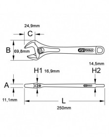 Clé à molette KS Tools - 13mm (577.0250) | Mongrossisteauto.com
