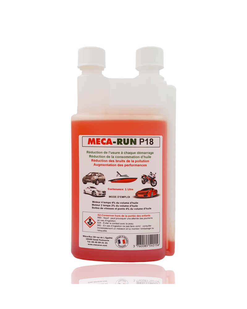 Mecarun P18, additif huile moteur - 1 litre | Mongrossisteauto.com