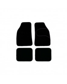 Susy Shop® Kit complet de housses de siège avec appui-tête intégré,  fabriqué en Italie, dossier arrière divisé 50/50 (noir - bleu foncé)