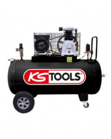 Compresseur, sur cuve, 200 L, 10 bar,  3 CV, 220 V Mono - KS TOOLS | Mongrossisteauto.com