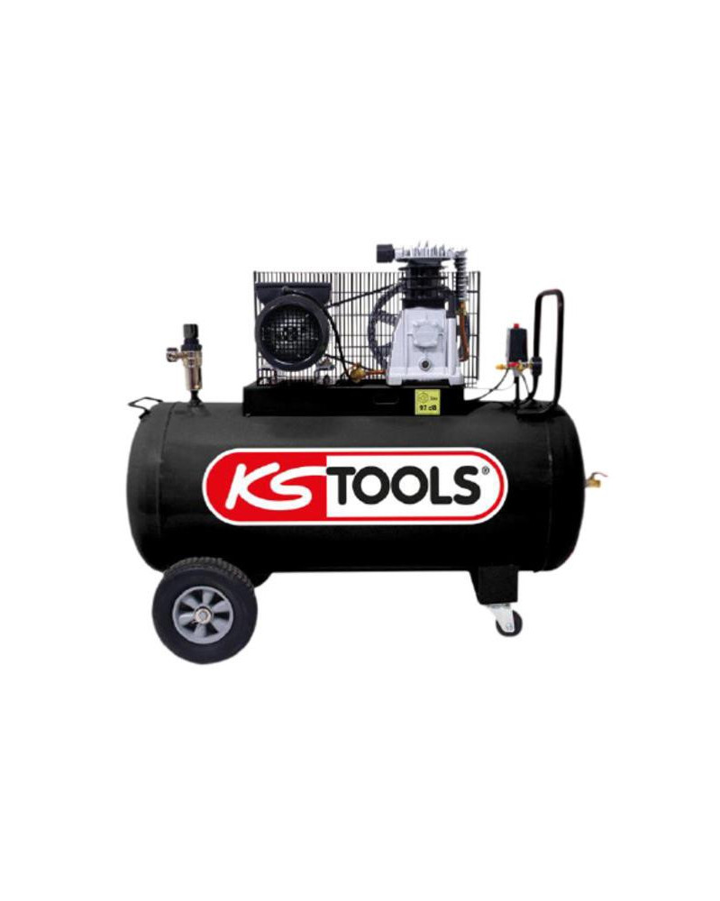 Compresseur, sur cuve, 200 L, 10 bar,  3 CV, 220 V Mono - KS TOOLS | Mongrossisteauto.com