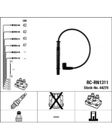 Schéma kit de câbles d'allumage 44278 NGK adaptable BMW | Mongrossisteauto.com