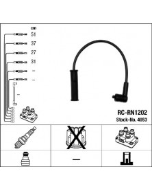 Kit de câbles d'allumage 4053 NGK adaptable TESLA | Mongrossisteauto.com