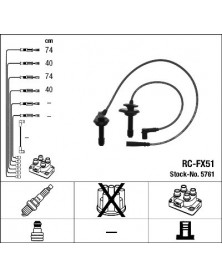 Kit de câbles d'allumage NGK 5761 adaptable SUBARU | Mongrossisteauto.com