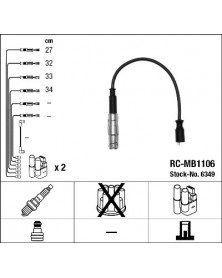 Kit de câbles d'allumage NGK Ref : 6349 | Mongrossisteauto.com