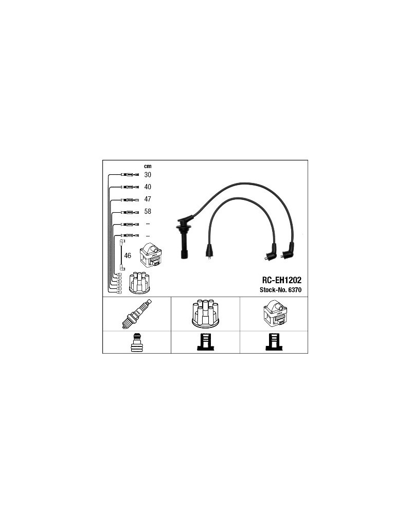 Kit de câbles d'allumage NGK Ref : 6370 | Mongrossisteauto.com