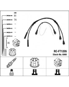 Kit de câbles d'allumage NGK Ref : 6980 | Mongrossisteauto.com