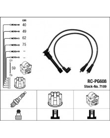 Schéma Kit de câbles d'allumage NGK Ref : 7109 | Mongrossisteauto.com