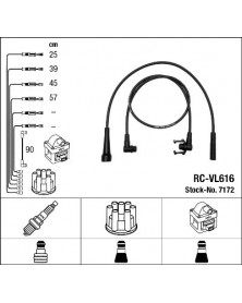 Kit de câbles d'allumage NGK Ref : 7172 | Mongrossisteauto.com