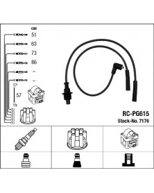 Kit de câbles d'allumage NGK Ref : 7176 | Mongrossisteauto.com