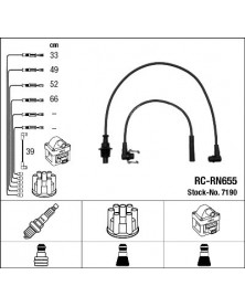 Kit de câbles d'allumage NGK Ref : 7190 | Mongrossisteauto.com