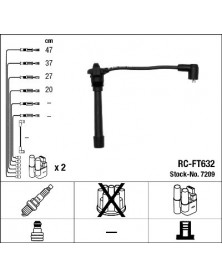 Kit de câbles d'allumage NGK Ref : 7209 | Mongrossisteauto.com