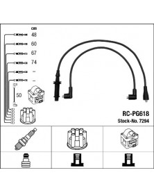 Kit de câbles d'allumage NGK 7294 adaptable PSA RENAULT DACIA | Mongrossisteauto.com