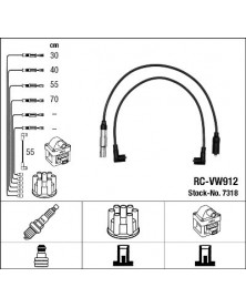 Kit de câbles d'allumage NGK Ref : 7318 | Mongrossisteauto.com