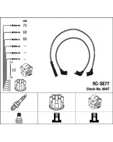 Kit de câbles d'allumage NGK Ref : 8047 adaptable SUZUKI | Mongrossisteauto.com