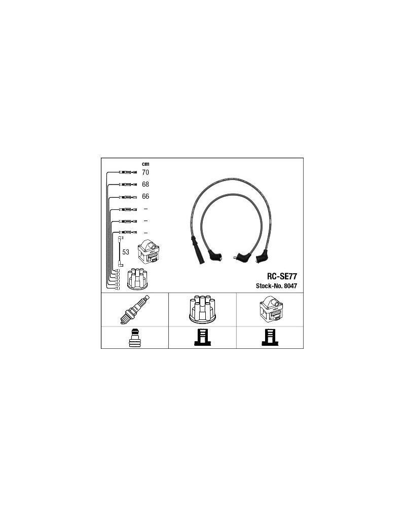Kit de câbles d'allumage NGK Ref : 8047 adaptable SUZUKI | Mongrossisteauto.com Kit de câbles d'allumage NGK Ref : 8047 adaptable SUZUKI | Mongrossisteauto.com