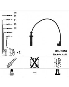 Kit de câbles d'allumage NGK Ref : 8248 adaptable ALFA ROMEO FIAT LANCIA | Mongrossisteauto.com