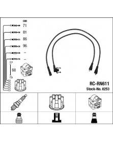 Kit de câbles d'allumage NGK Ref : 8253 adaptable RENAULT DACIA | Mongrossisteauto.com