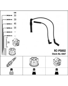 Kit de câbles d'allumage NGK Ref : 8467 adaptable PEUGEOT CITROËN | Mongrossisteauto.com