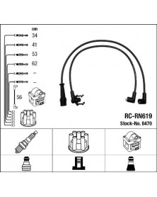Kit de câbles d'allumage NGK Ref : 8470 adaptable RENAULT VOLVO DACIA | Mongrossisteauto.com