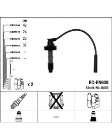 Kit de câbles d'allumage NGK Ref : 8492 adaptable RENAULT VOLVO DACIA | Mongrossisteauto.com