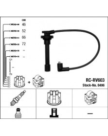 Kit de câbles d'allumage NGK Ref : 8496 adaptable HONDA ROVER | Mongrossisteauto.com