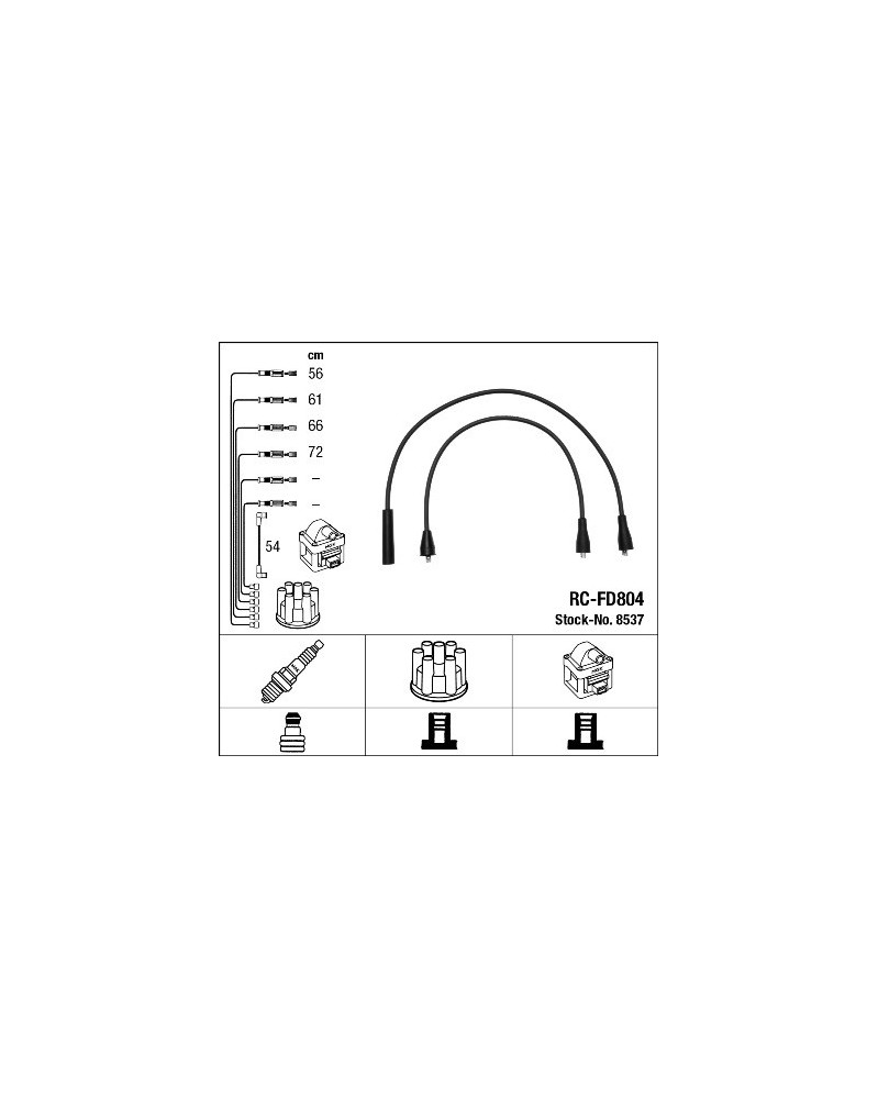 Kit de câbles d'allumage NGK Ref : 8537 adaptable FORD | Mongrossisteauto.com Kit de câbles d'allumage NGK Ref : 8537 adaptable FORD | Mongrossisteauto.com