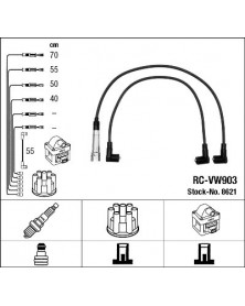 Kit de câbles d'allumage NGK Ref : 8621 adaptable VAG | Mongrossisteauto.com