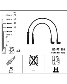 Schéma kit de câbles d'allumage 9262 NGK adaptable FIAT ALFA ROMEO | Mongrossisteauto.com