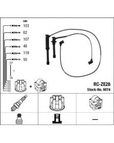 Kit de câbles d'allumage NGK Ref : 9874 adaptable MAZDA | Mongrossisteauto.com