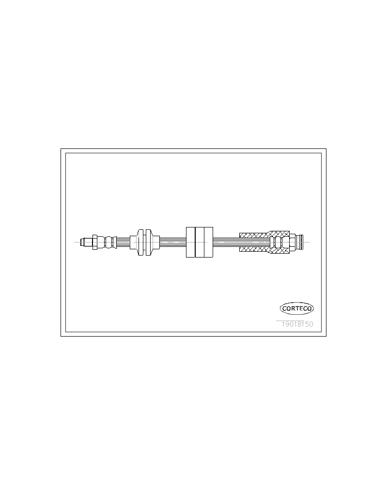 Flexible de frein CORTECO Ref : 19018150 | Mongrossisteauto.com