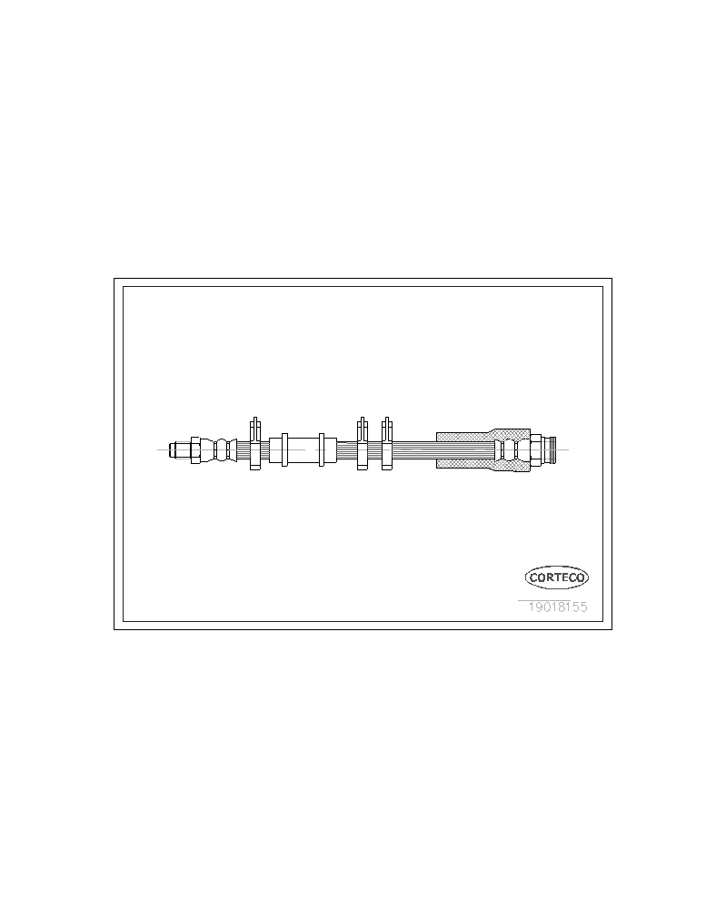 Flexible de frein CORTECO Ref : 19018155 | Mongrossisteauto.com