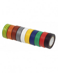 Ruban isolation, PVC multicolore, lot de 10 (141.6010) - KS TOOLS