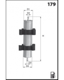 Schéma filtre à carburant MECAFILTER ELG5374 adaptable AUDI VW | Mongrossisteauto.com