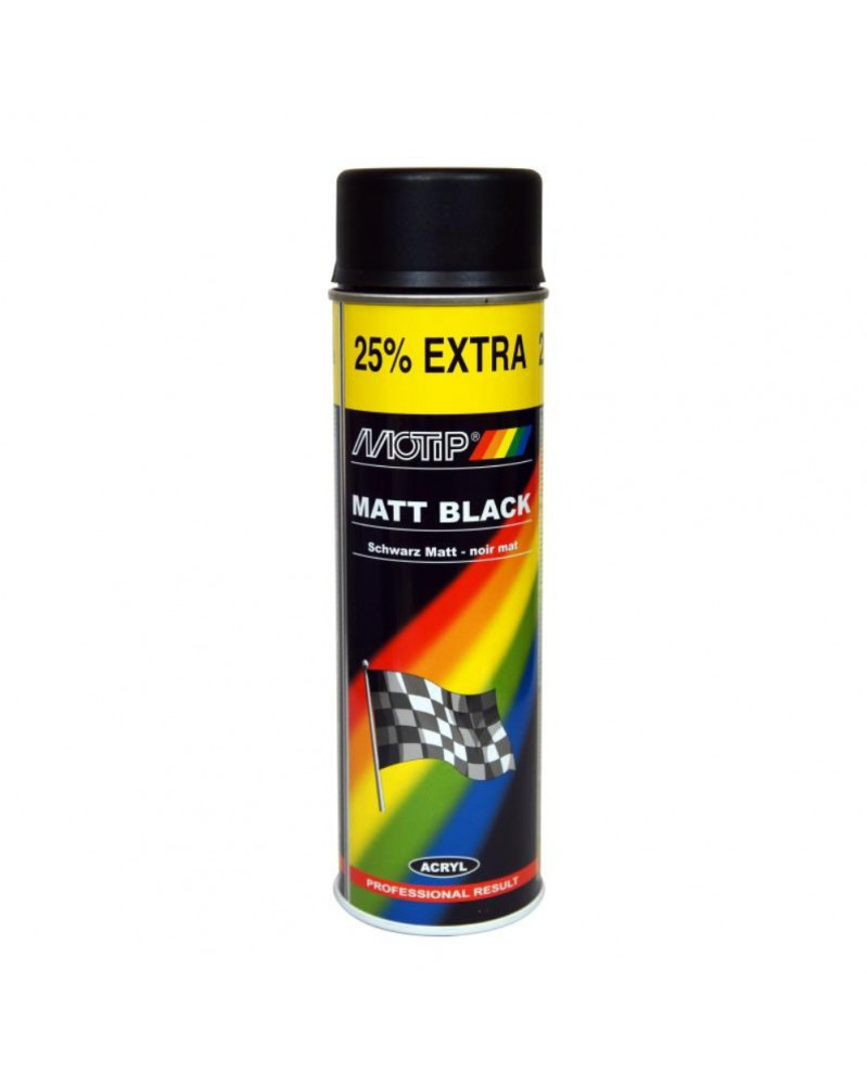 Bombe de peinture Motip 500ml Noir Brillant 