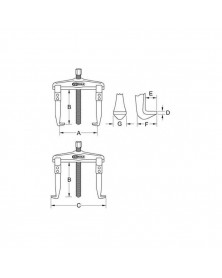 Extracteur à 2 griffes 25-130mm KSTOOLS | MonGrossisteAuto.com