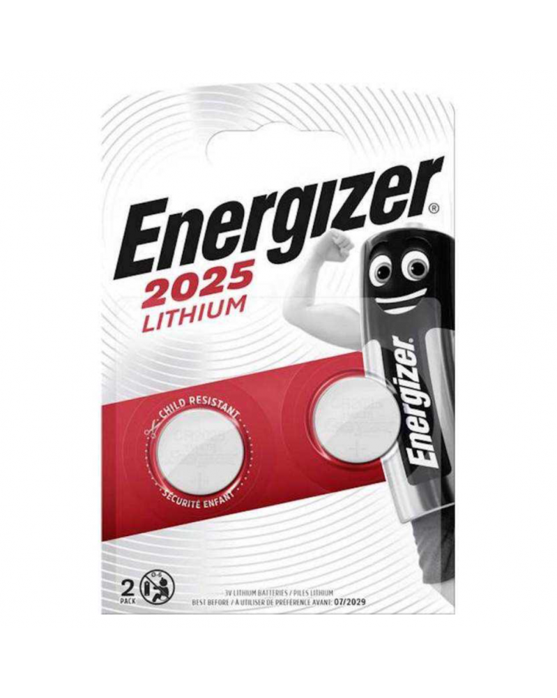 Pile bouton CR2025, lithium, 3v, x2 - Energizer | Mongrossisteauto.com