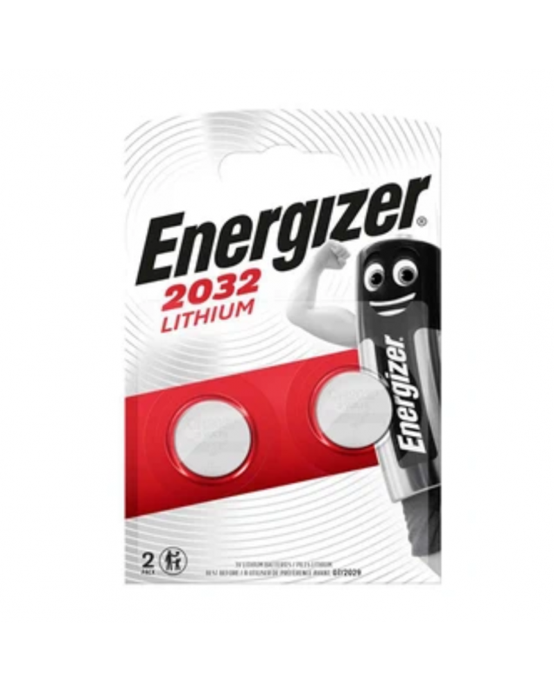Pile bouton CR2032, lithium 3v, x2 - Energizer | Mongrossisteauto.com