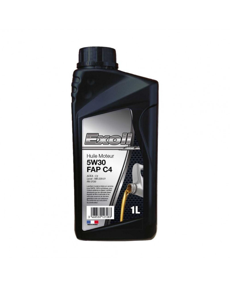 Huile Moteur, 5W30 C4, FAP 1L - Exoil | Mongrossisteauto.com