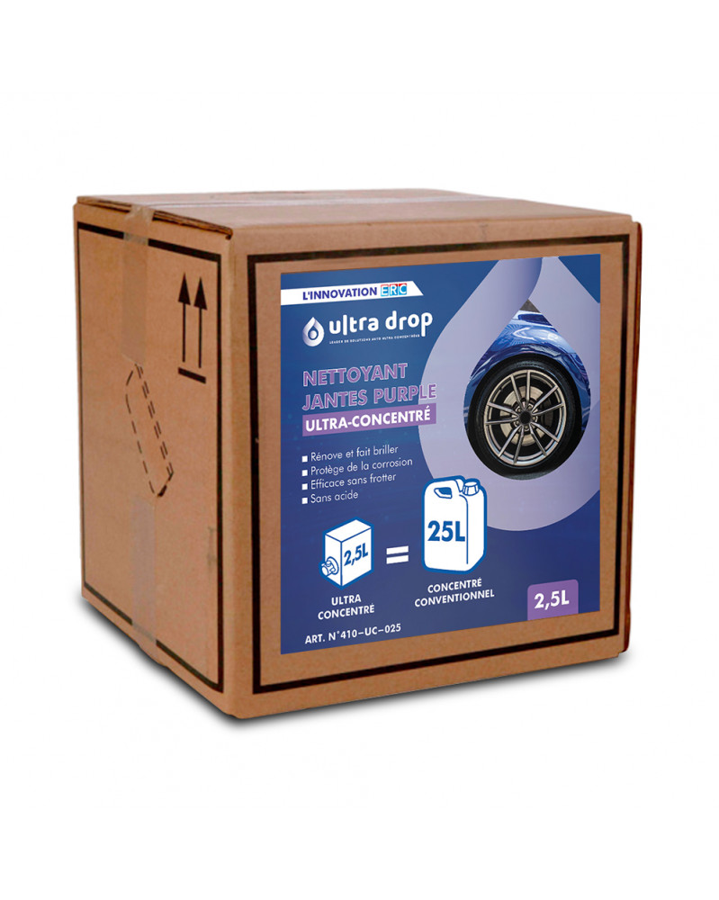 Nettoyant jantes, purple ultra concentré, Ultra drop, 2,5L - ERC | mongrossisteauto.com