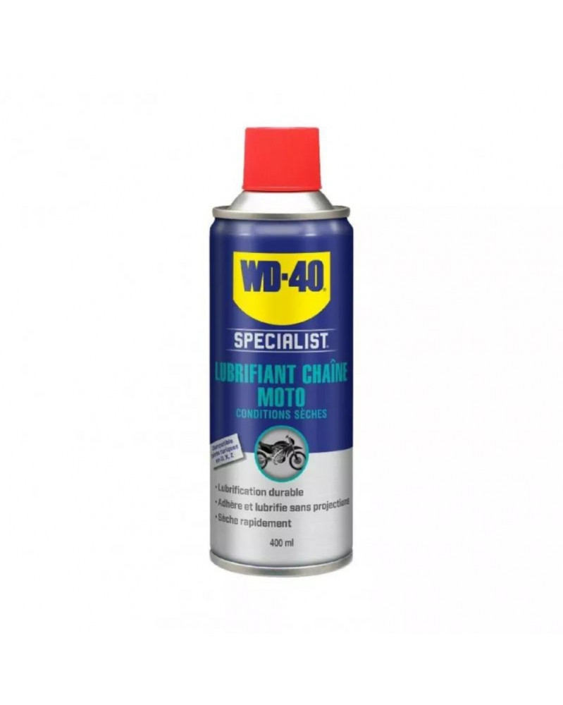 Lubrifiant chaine moto, conditions sèches, 400 ml - WD40 | Mongrossisteauto.com