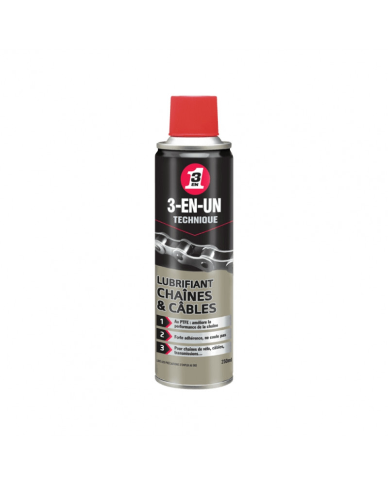 Lubrifiant chaînes et câbles, 250 ml - 3-EN-UN | Mongrossisteauto.com