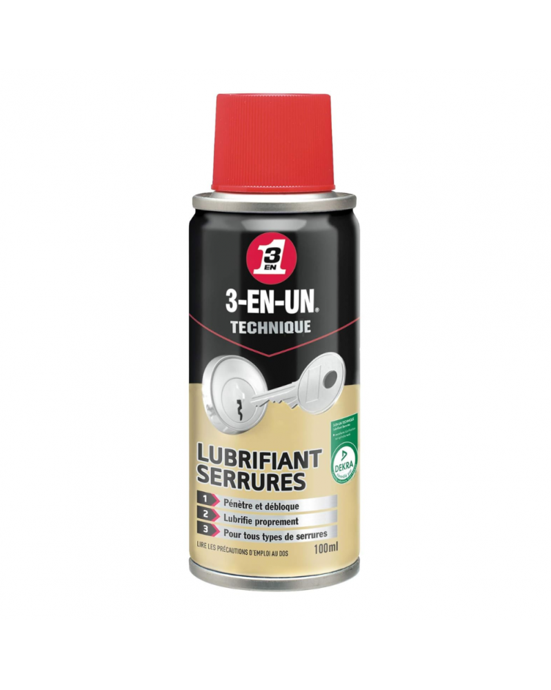 Lubrifiant serrure, 100 ml - 3-EN-UN | Mongrossisteauto.com