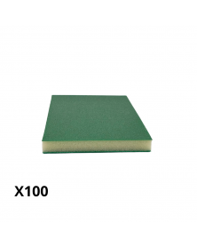 Éponge abrasive, double face, vert, x100 - Dialann | Mongrossisteauto.com